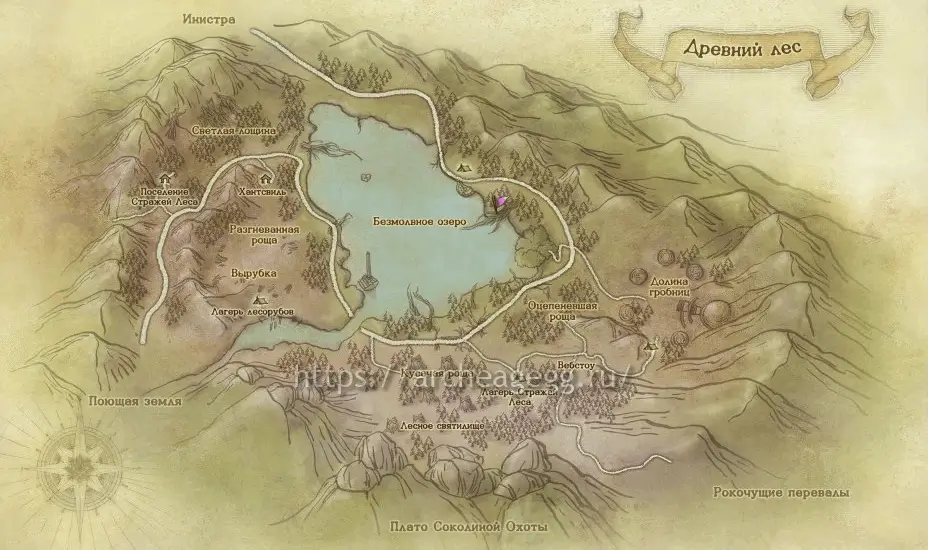 Древний лес - Кельвина - карта